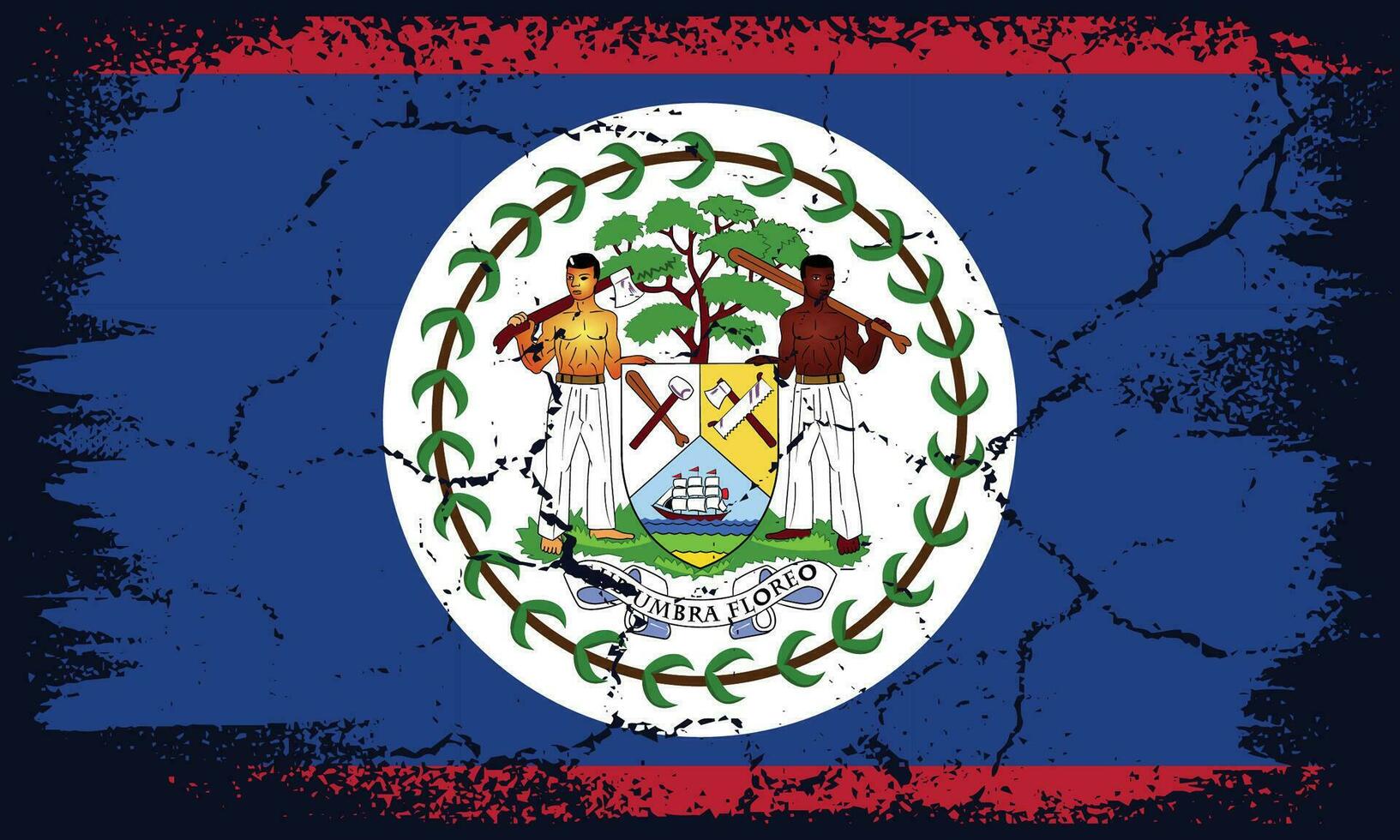 Free Vector Flat Design Belize Flag Background
