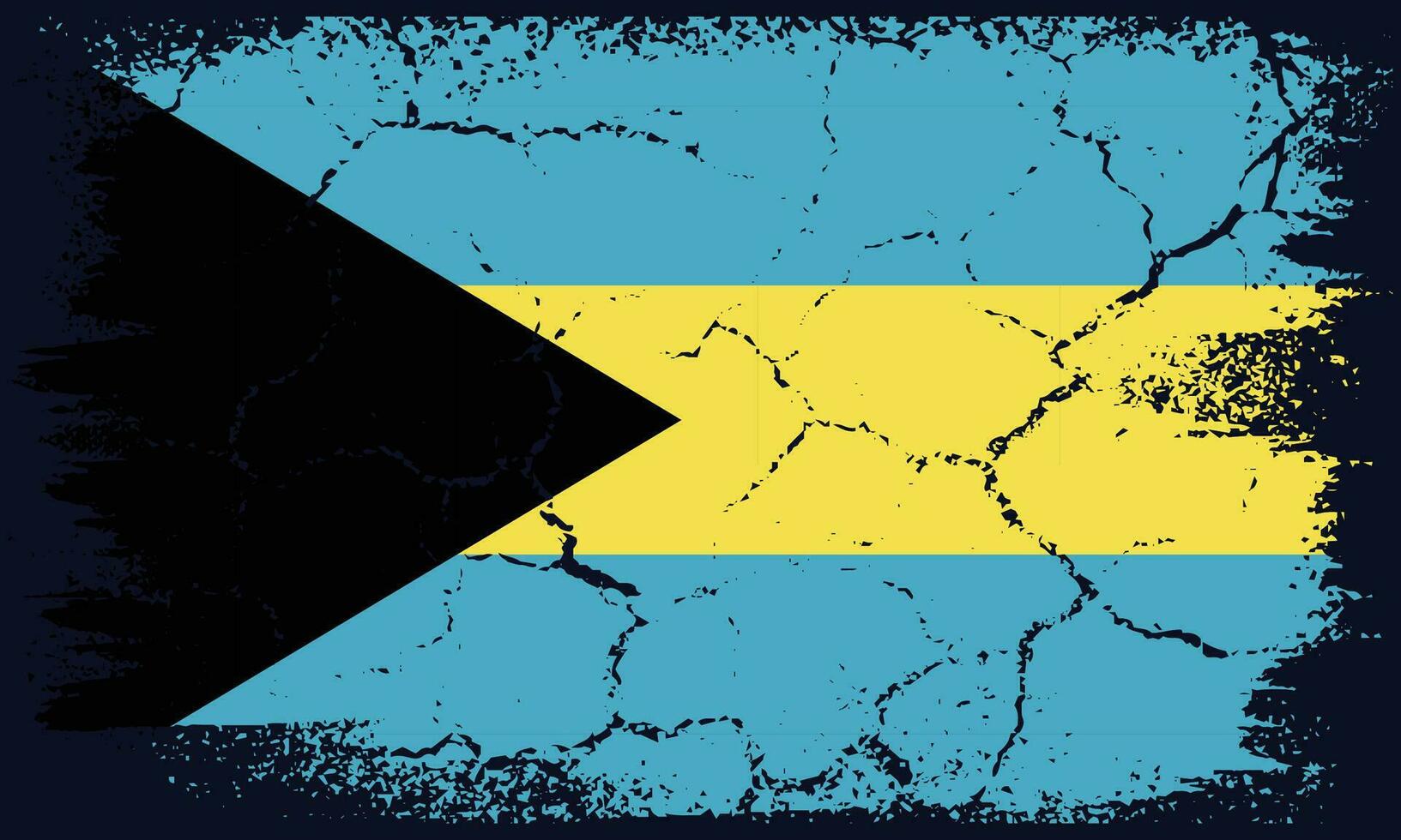 Free Vector Flat Design Grunge Bahamas Flag Background