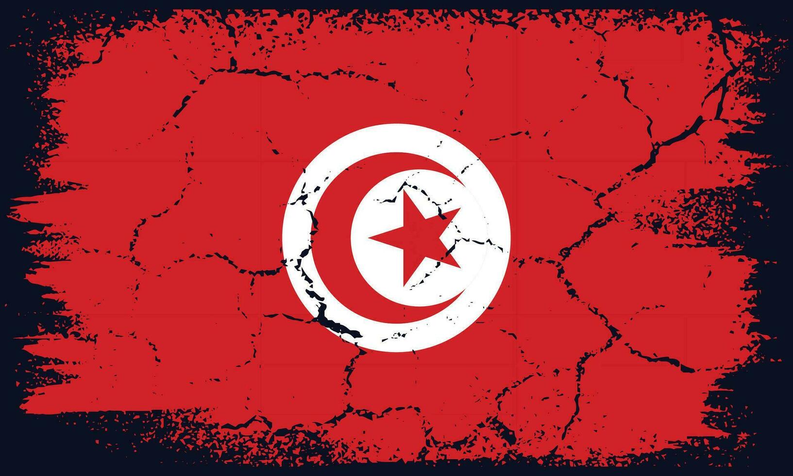 Free Vector Flat Design Grunge Tunisia Flag Background