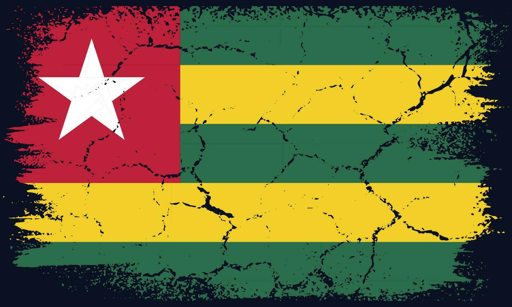 Free Vector Flat Design Grunge Togo Flag Background