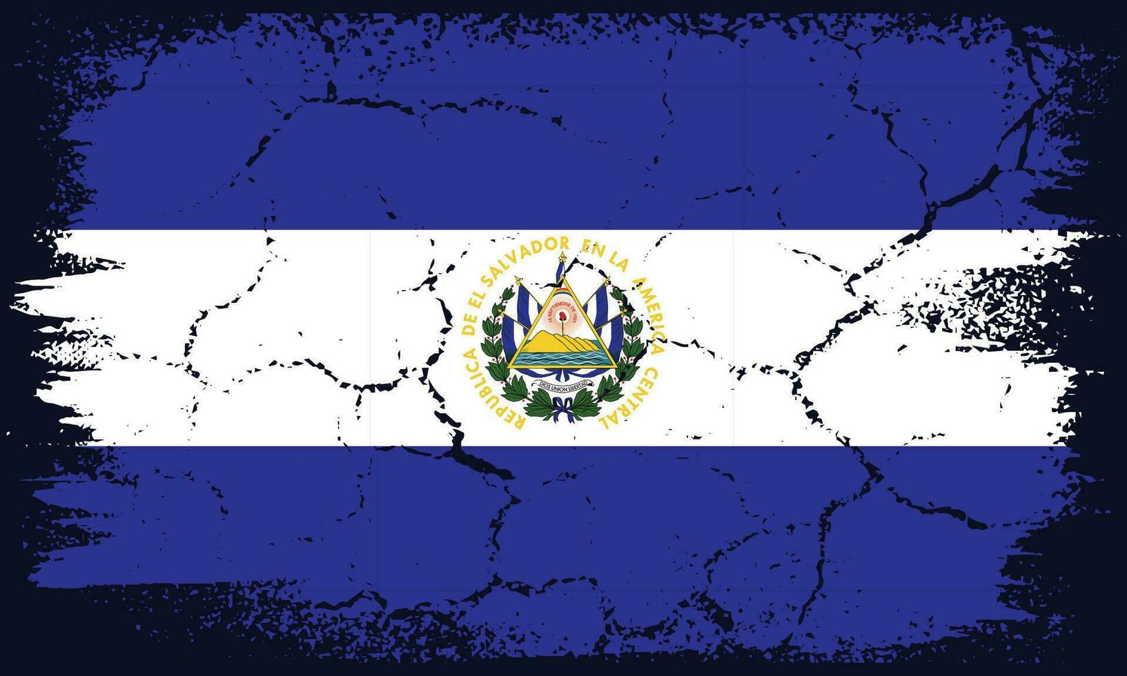 Free Vector Flat Design Grunge El Salvador Flag Background