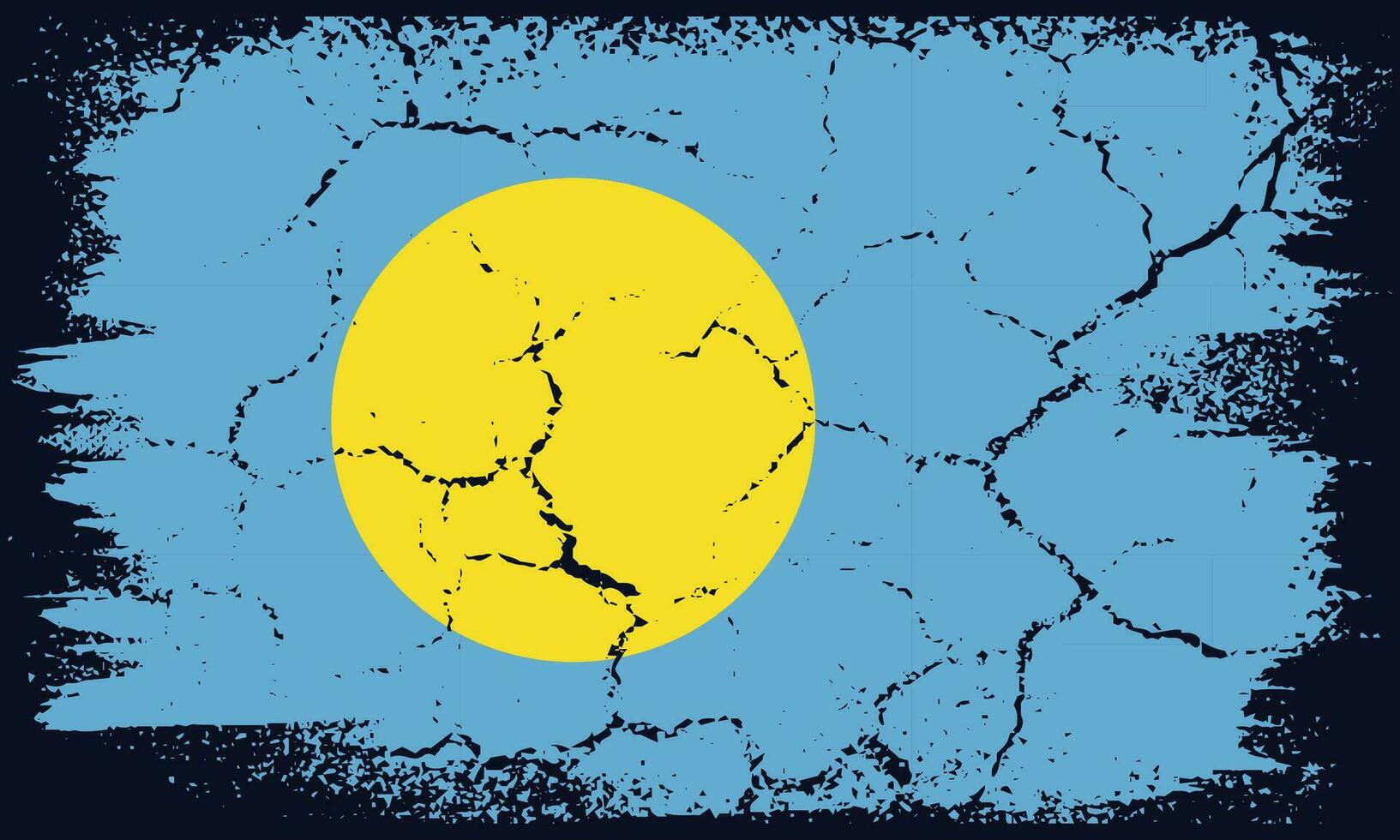 Free Vector Flat Design Grunge Palau Flag Background