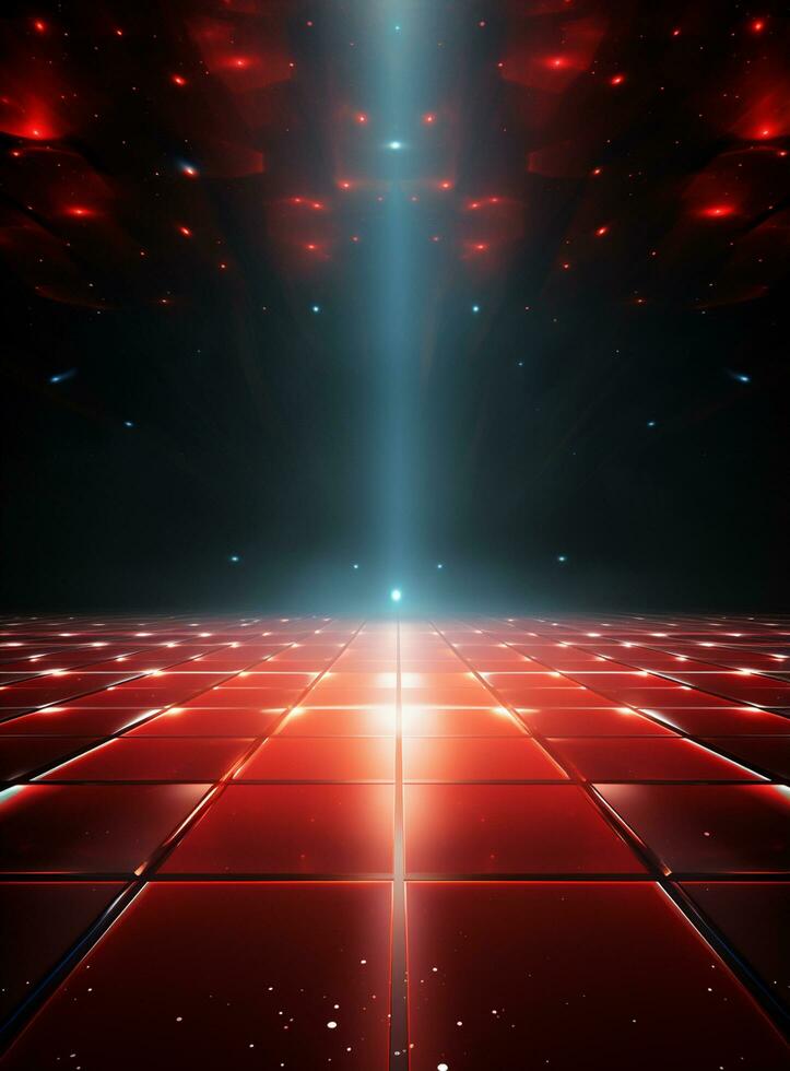 Ai generative Backdrop With Illumination Of Red Spotlights For Flyers realistic image ultra hd high design photo