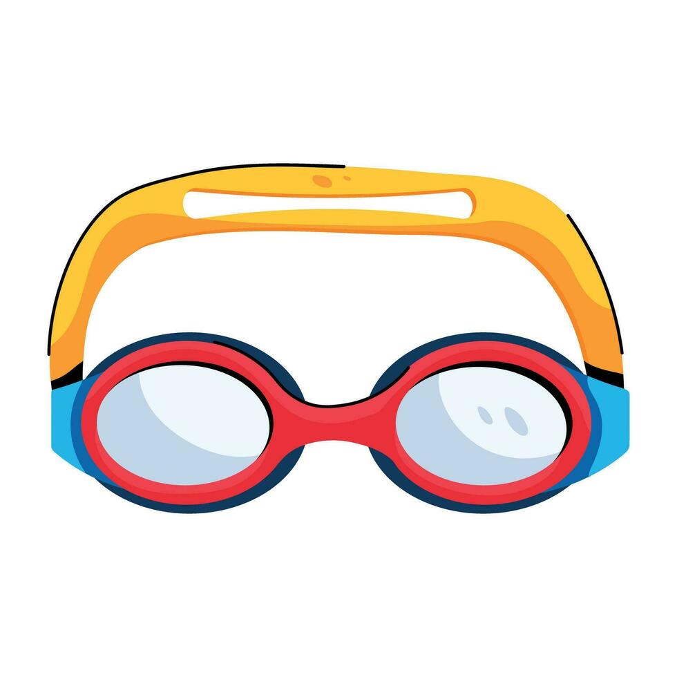 Trendy Swimming Goggles vector