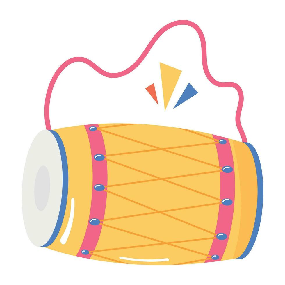 Trendy Mridangam Drum vector