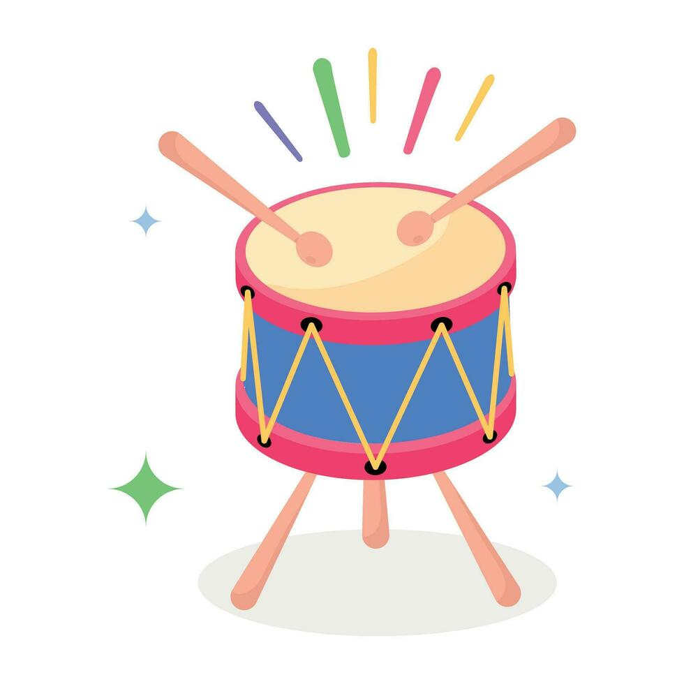 Trendy Snare Drum vector