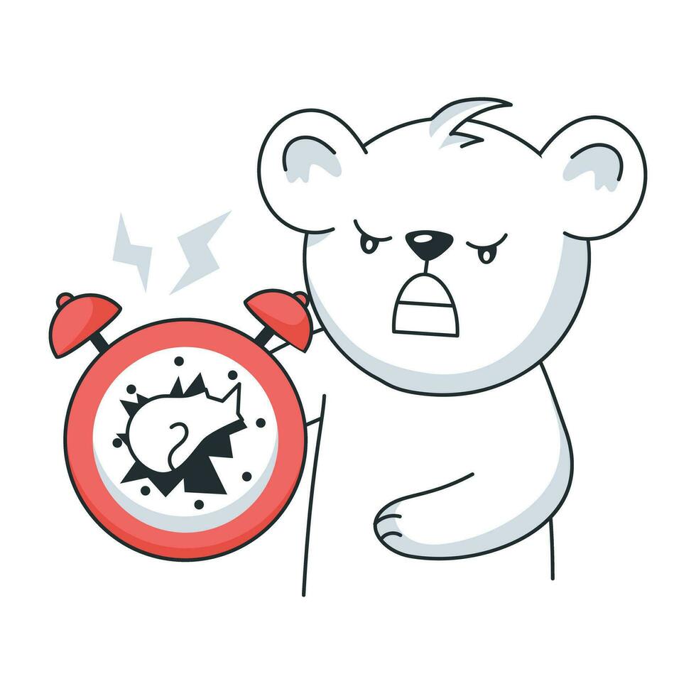 Trendy Angry Bear vector