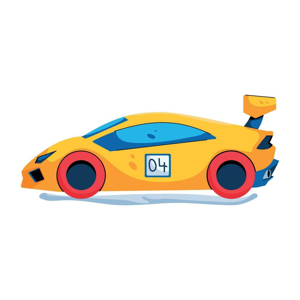 Trendy Racing Car vector