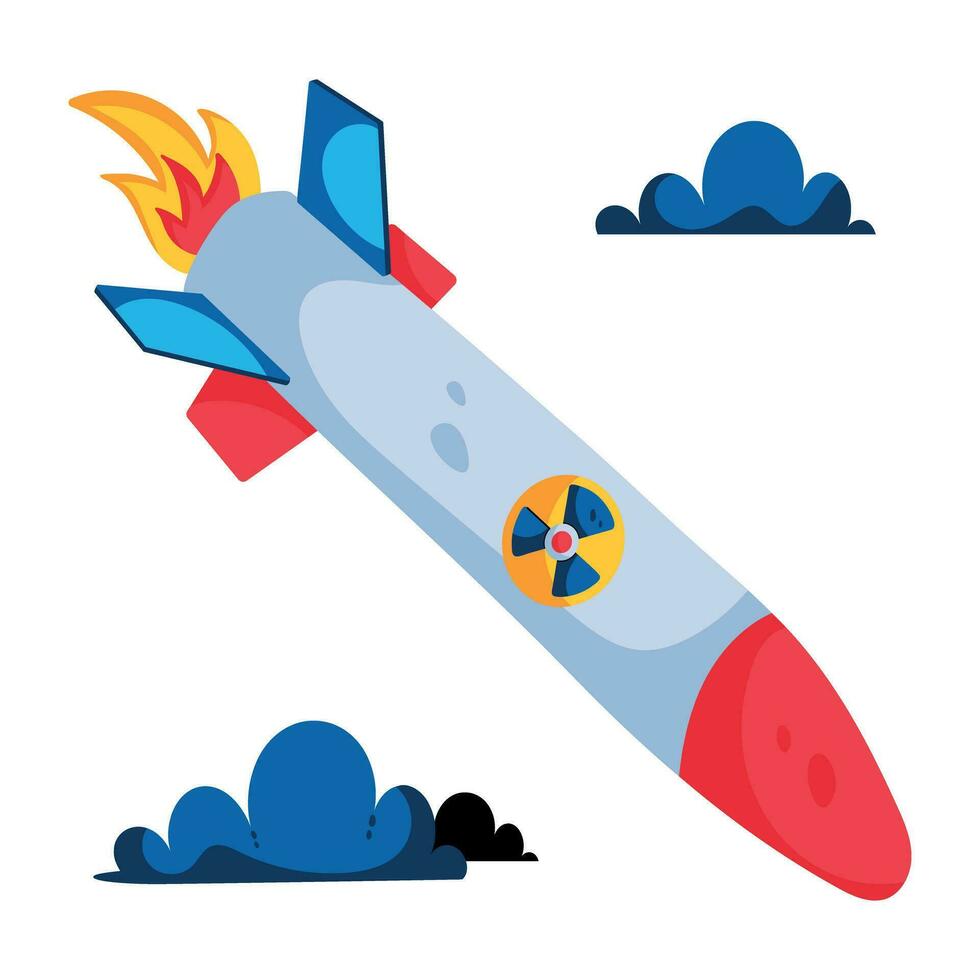 Trendy Nuclear Missile vector