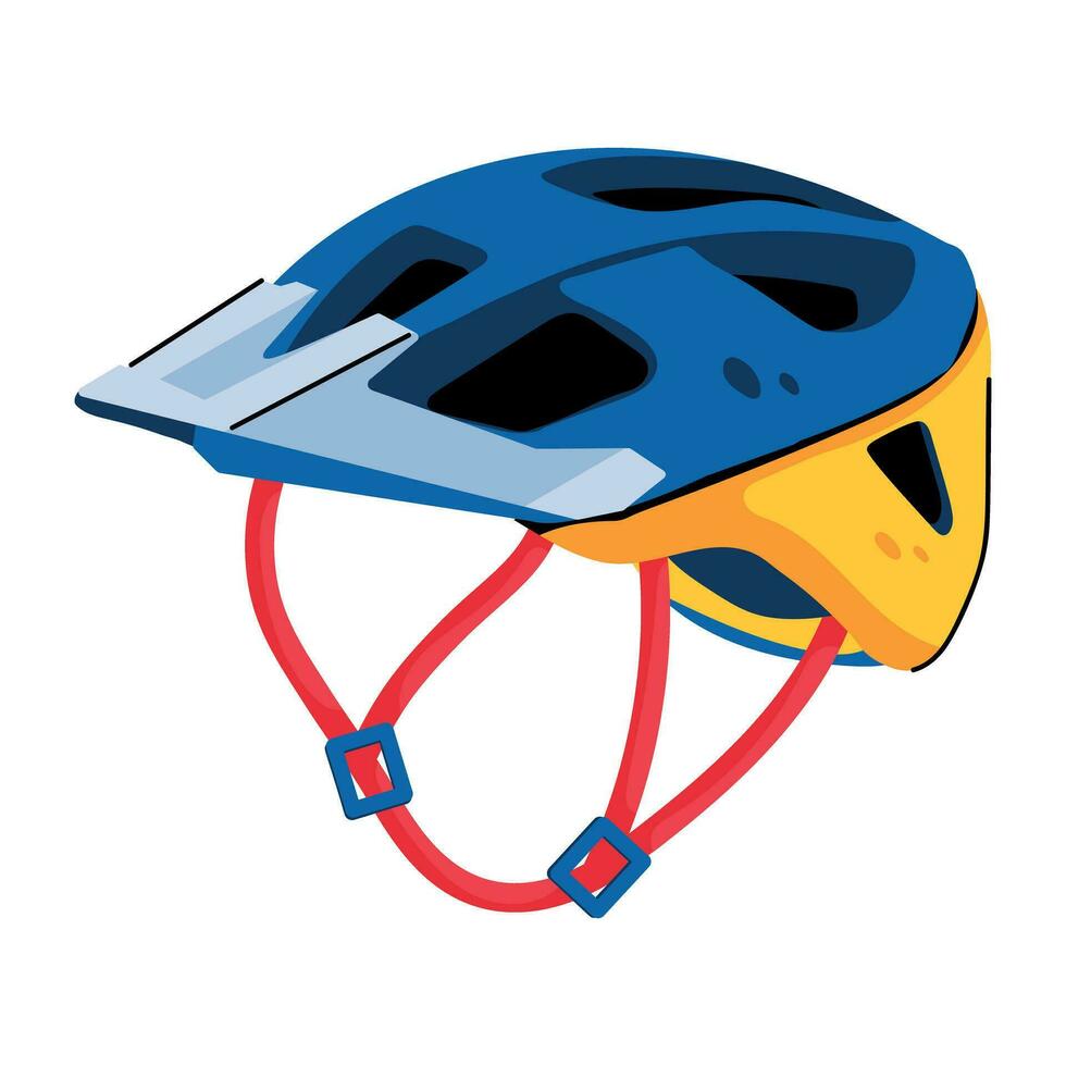 Trendy Cycling Helmet vector
