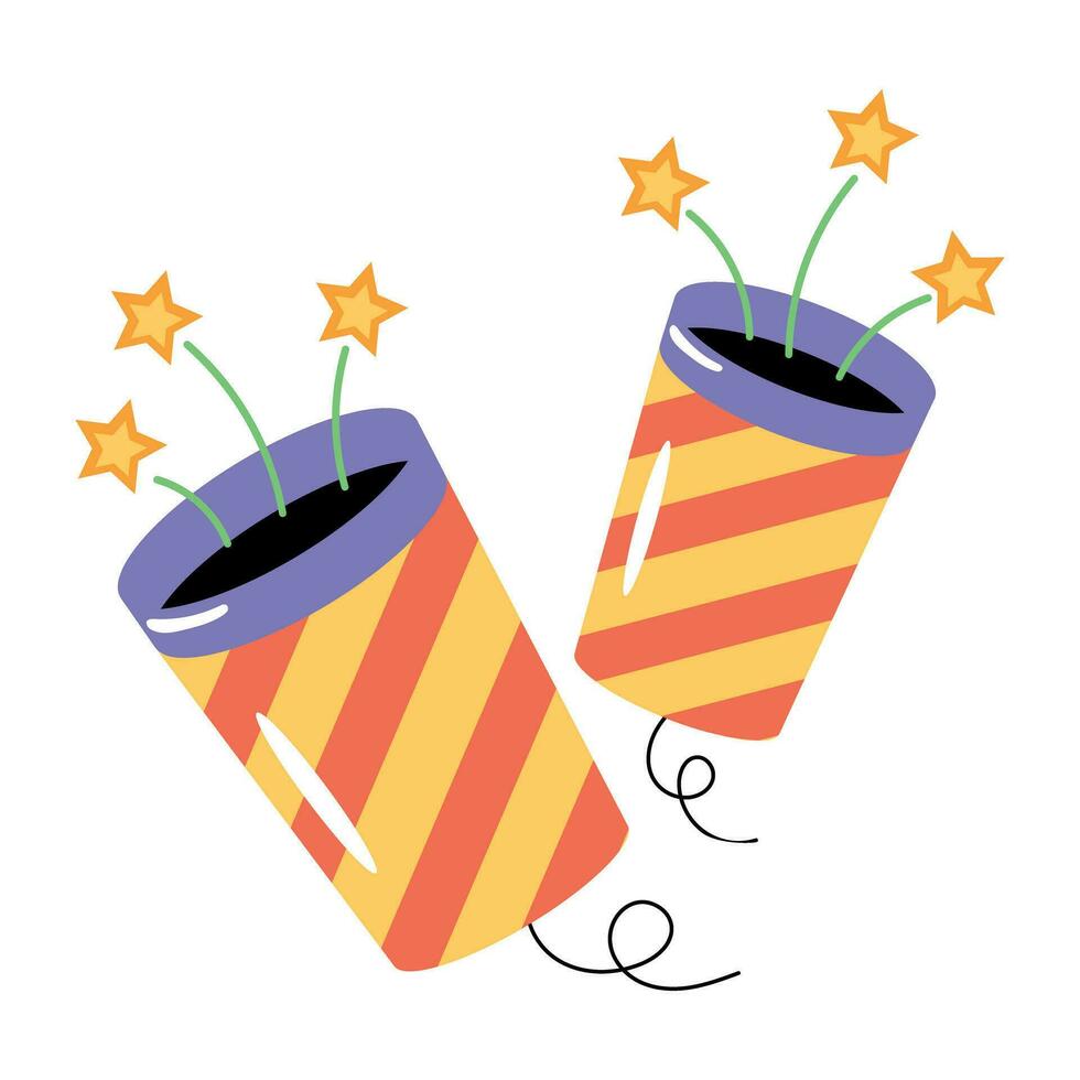 Trendy Confetti Poppers vector
