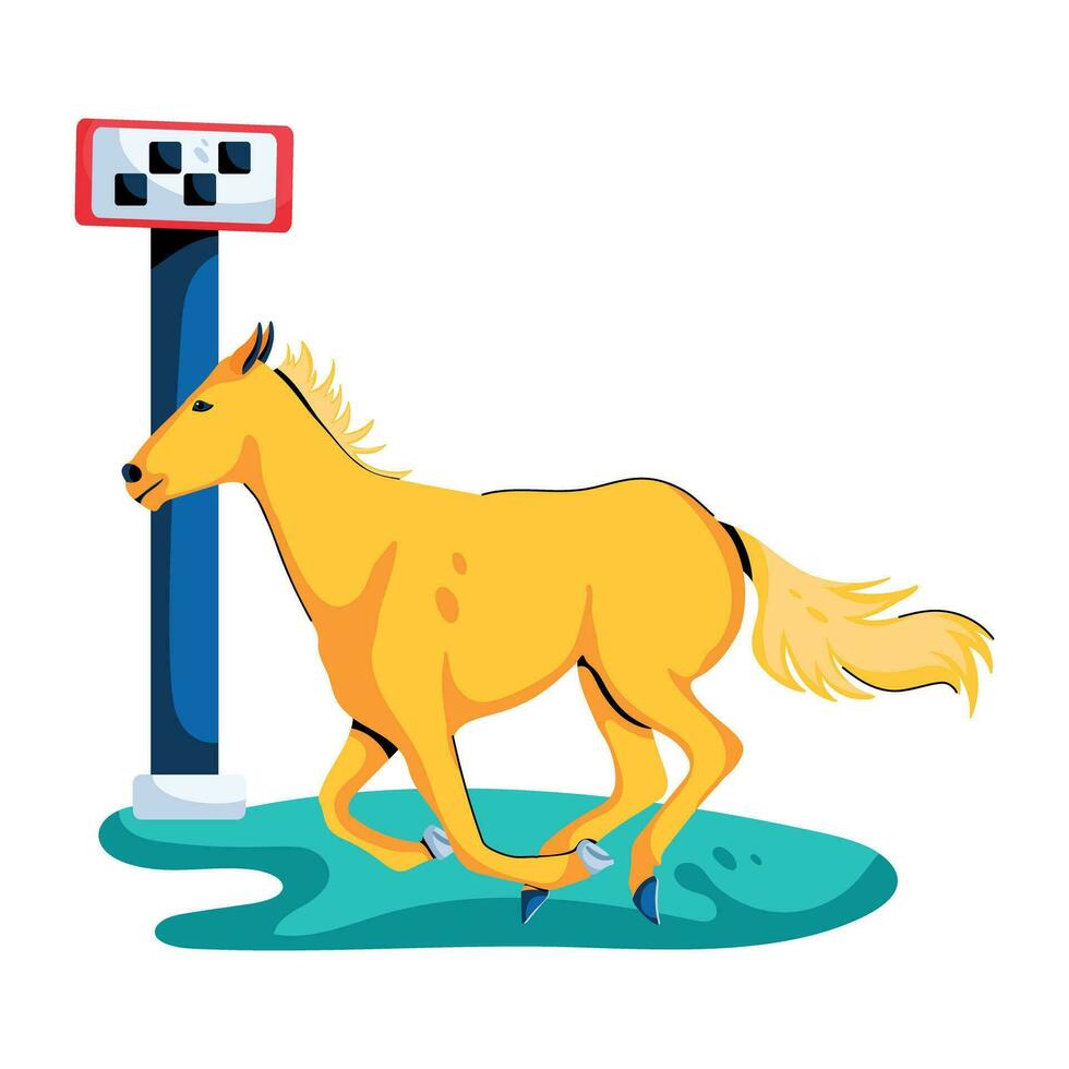 Trendy Horse Race vector