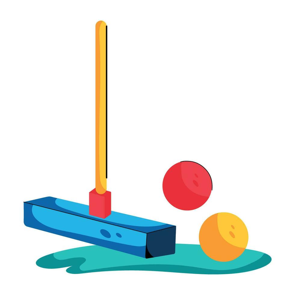 de moda juego de croquet deporte vector