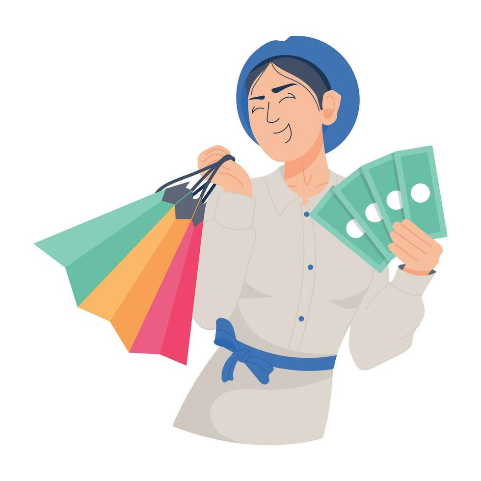 Trendy Cash Payment vector