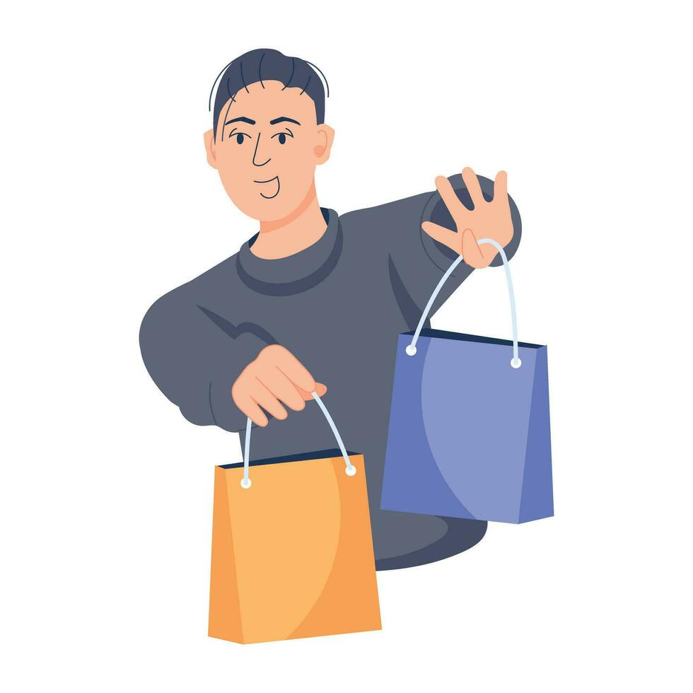 Trendy Shopping Concepts vector