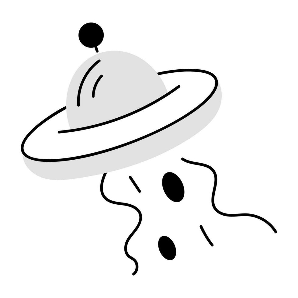 Trendy Flying Saucer vector