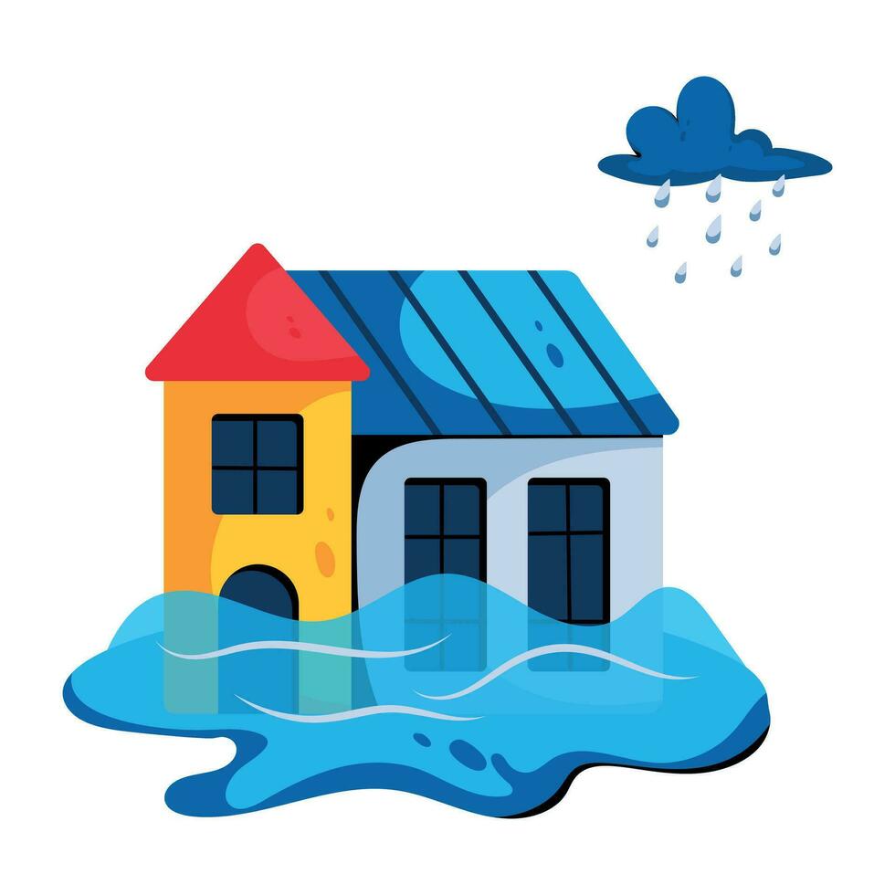 Trendy Heavy Rain vector