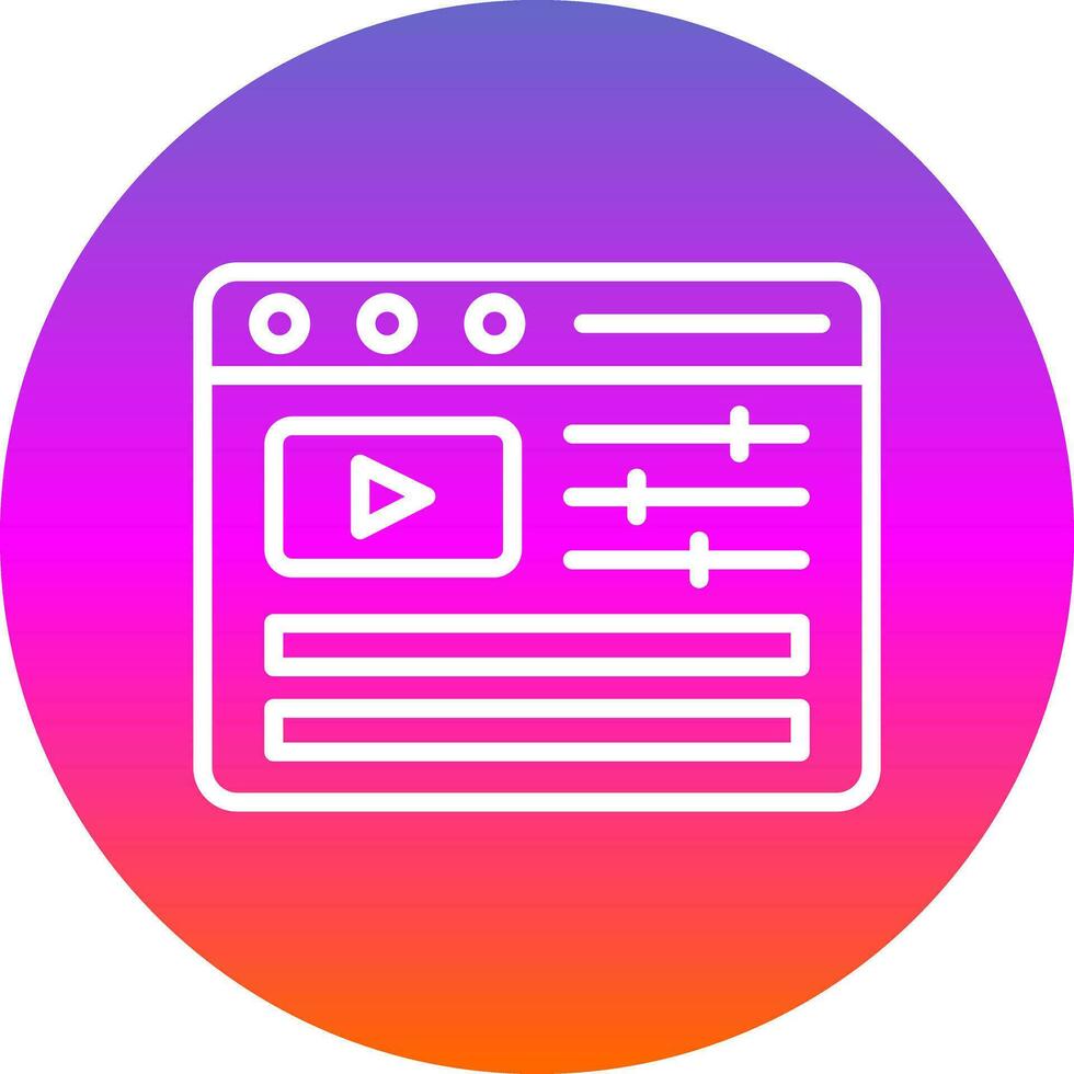 diseño de icono de vector de edición de video