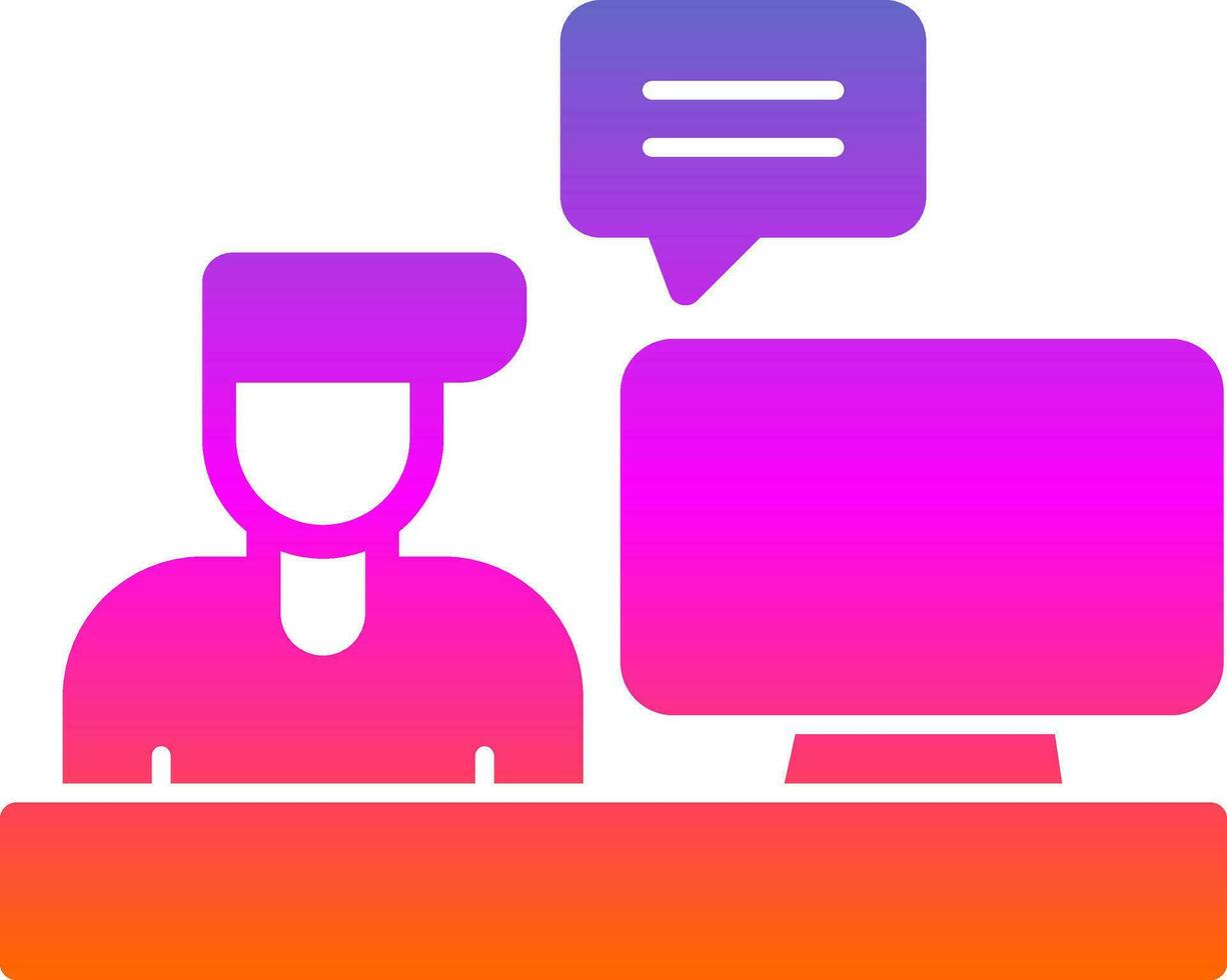 Blogger Vector Icon Design