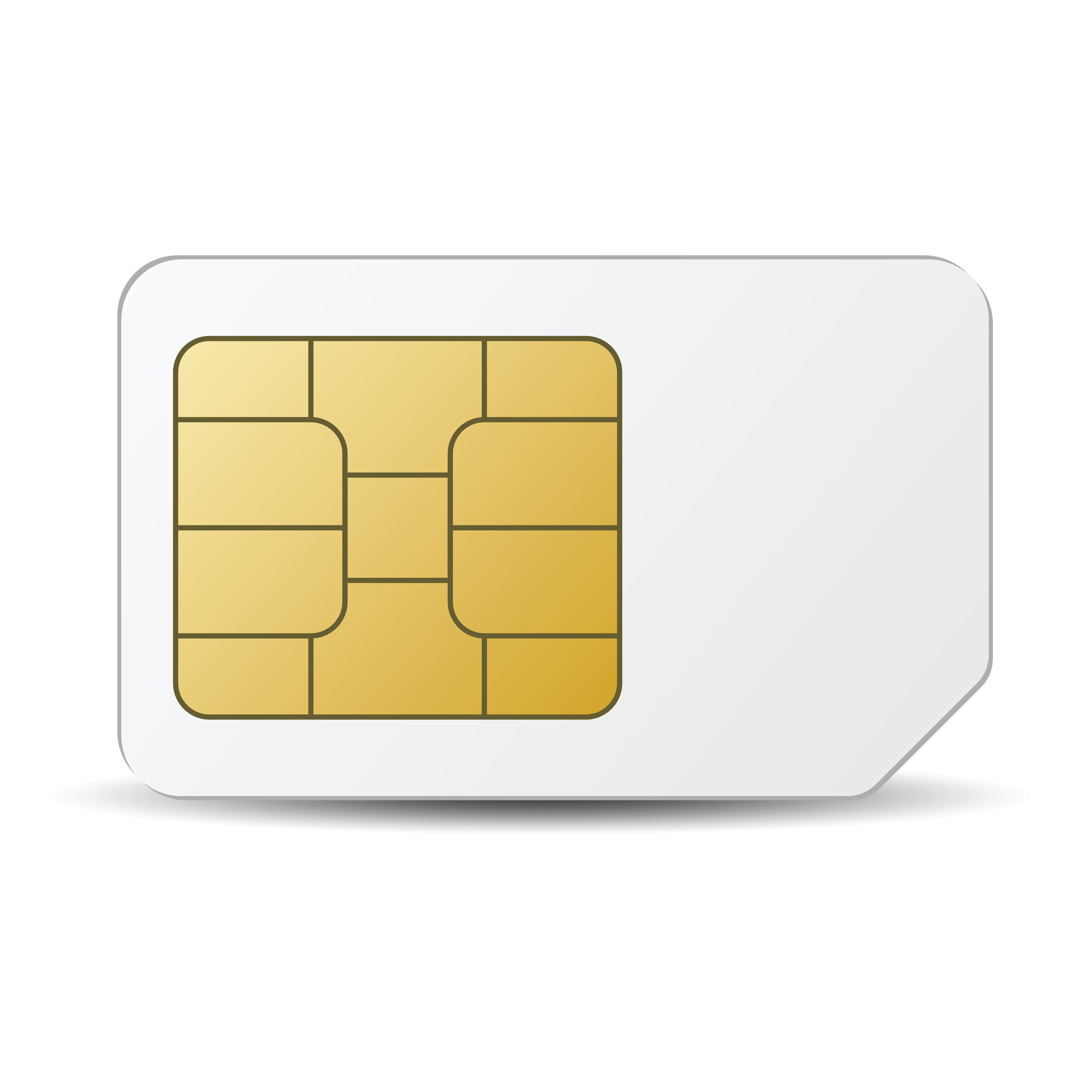 Prepaid And Postpaid SIM Card 4G Icon, Glossy And Shiny Realistic