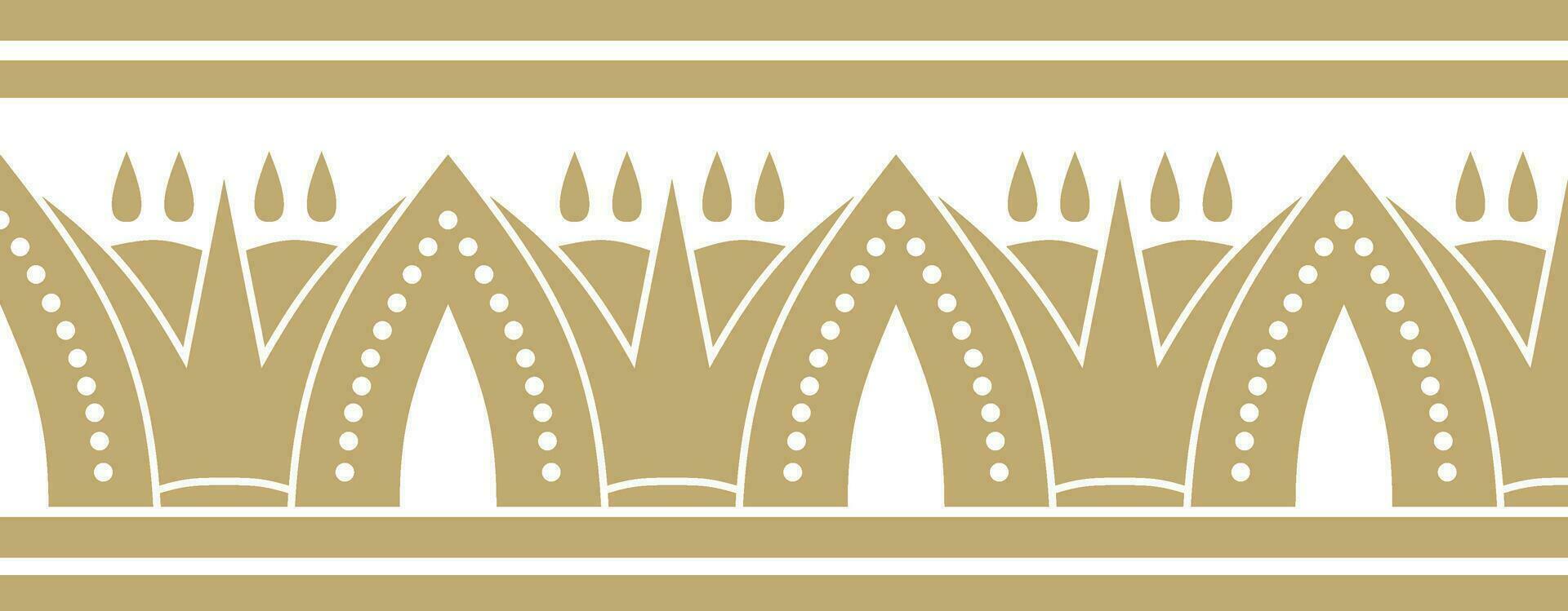 Vector seamless golden Egyptian ornament.