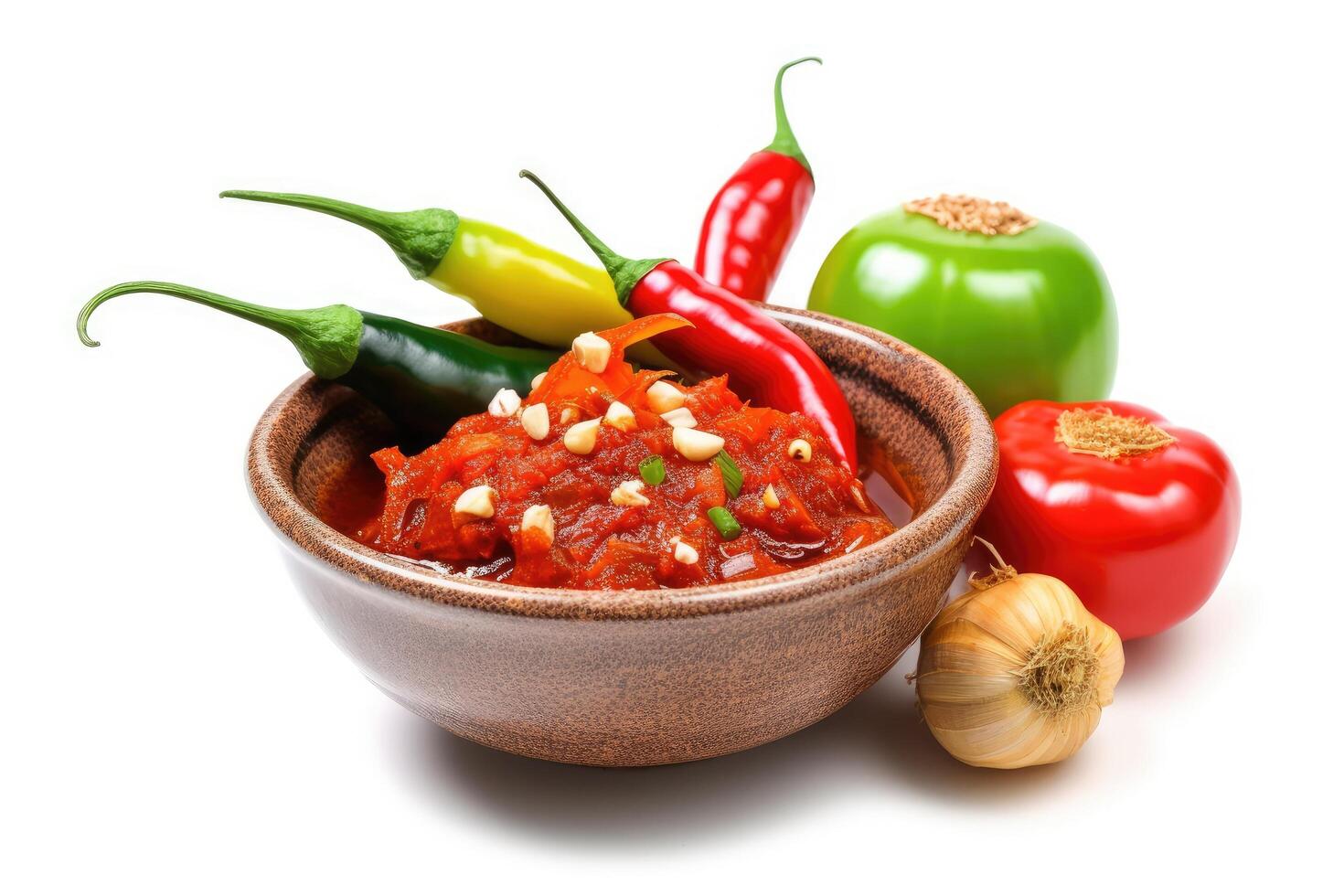 stock photo of sambal food photography isolated white background