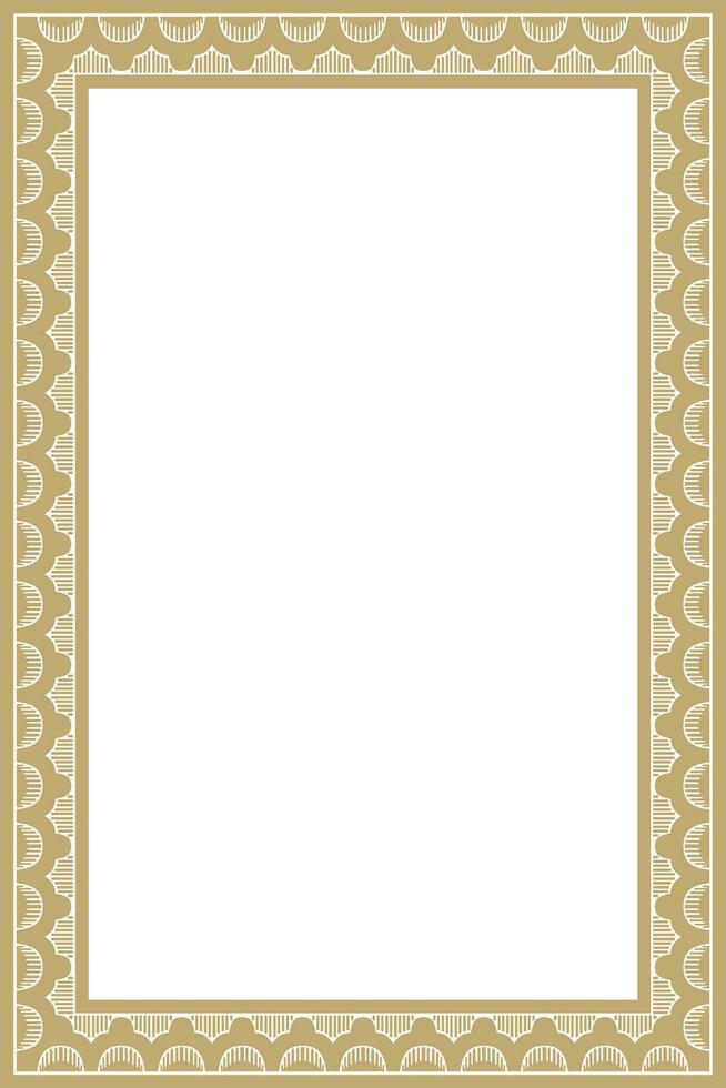 Vector square golden Indian national ornament. Ethnic plant border. Flowers frame. Poppies and leaves