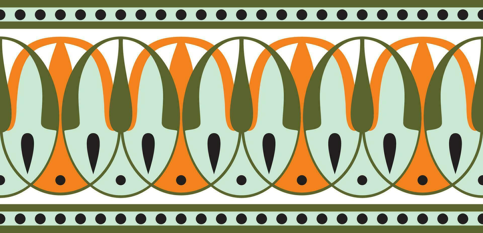Vector colored seamless classical Greek meander ornament. Pattern of ancient Greece. Border, frame of the Roman Empire
