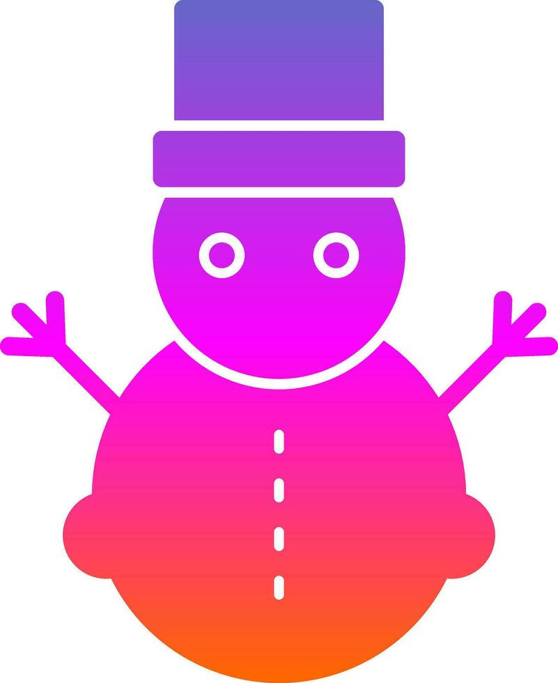 Snowman Vector Icon Design