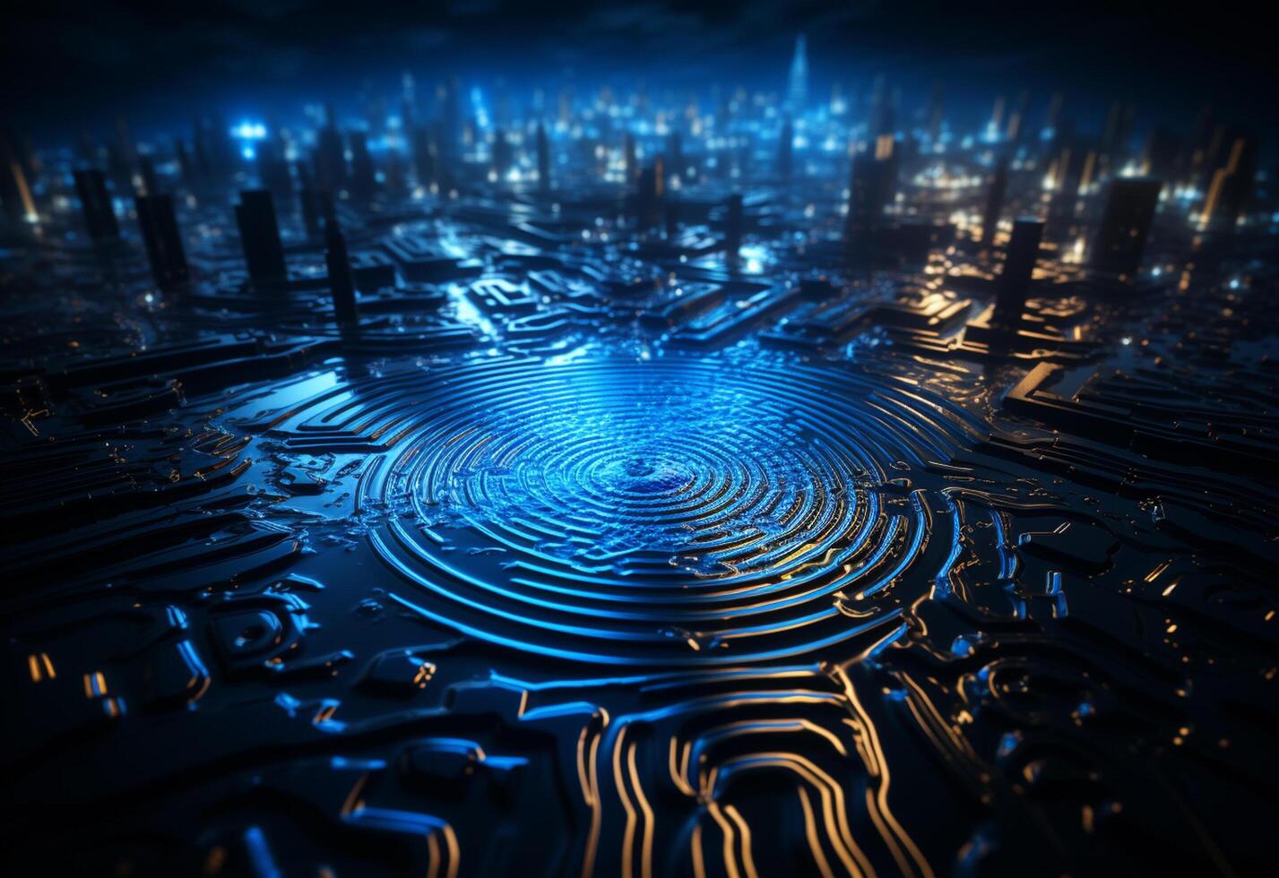 Abstract background in fingerprint tech style photo