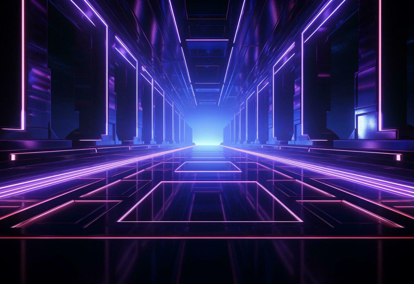 Ai Generative Neon illuminated futuristic backdrop realistic image, ultra hd, high design very detailed photo