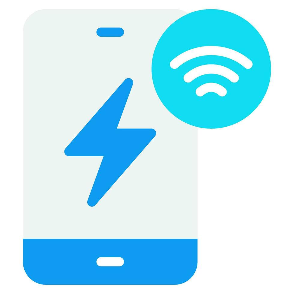 Wireless charging icon vector