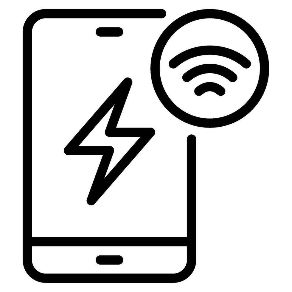 Wireless charging icon vector