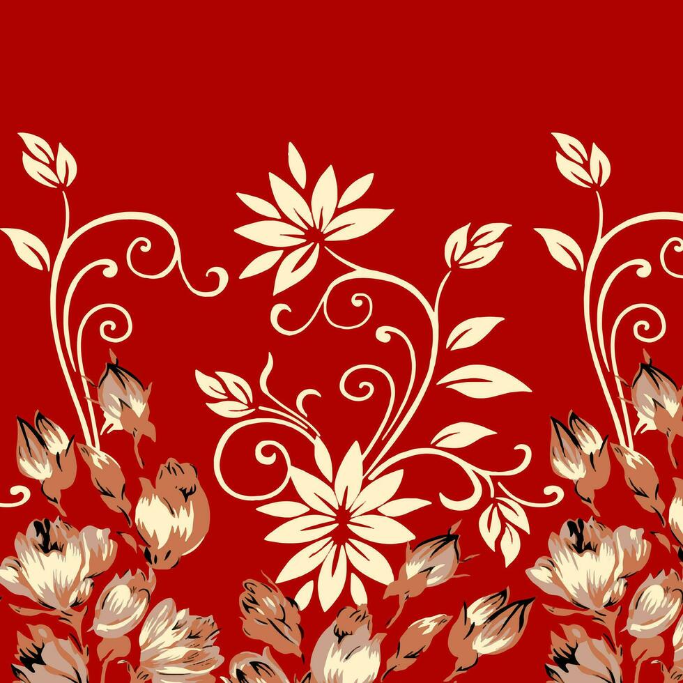 floral abstract pattern suitable for textile and printing needs vector