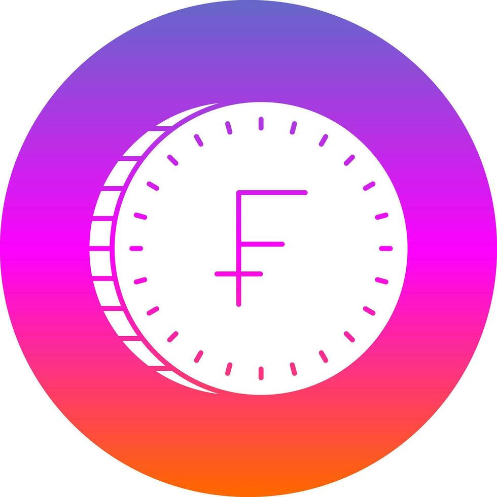 Swiss Franc Vector Icon Design