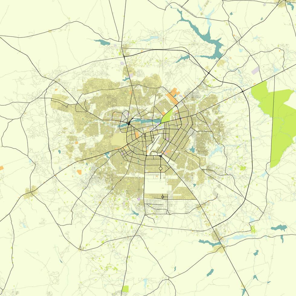 Map of Ouagadougou Burkina Faso vector