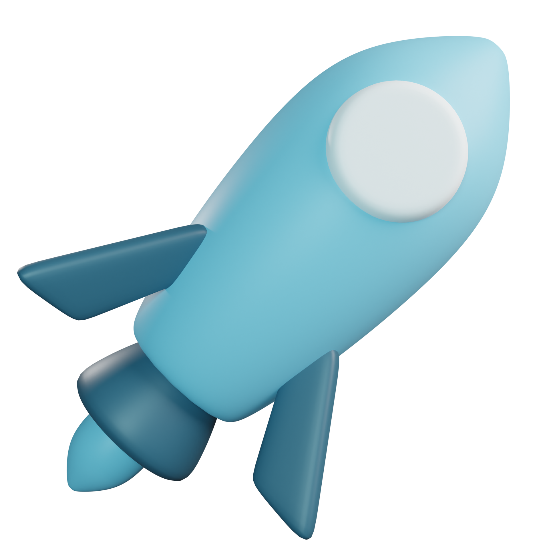 3D Illustration of Blue Rocket 29346220 PNG