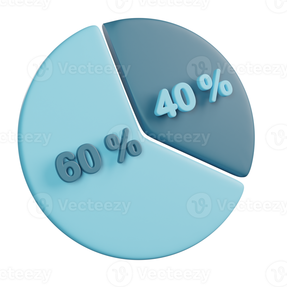 3D Illustration of Blue Business Statistic png