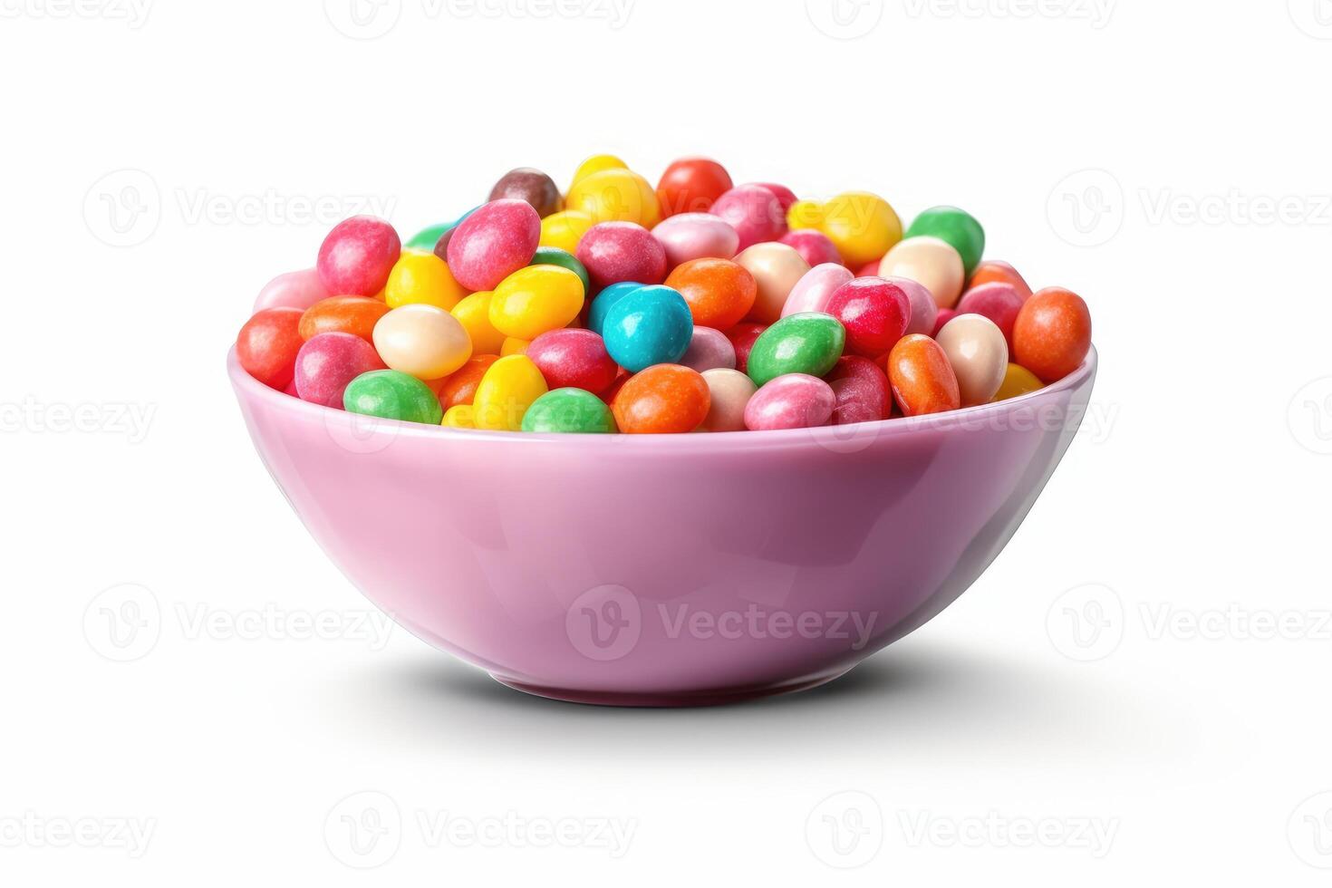 hyper realistic quality of a bowl of candy AI Generated photo