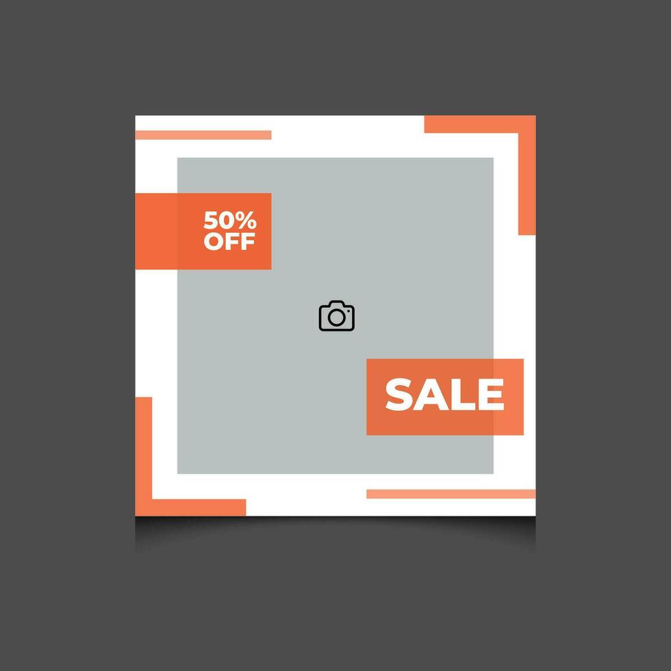 Social media fashion post design vector template