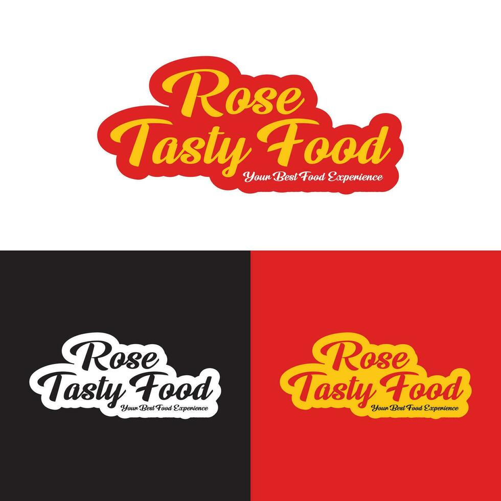 Food restaurant label logo design vector