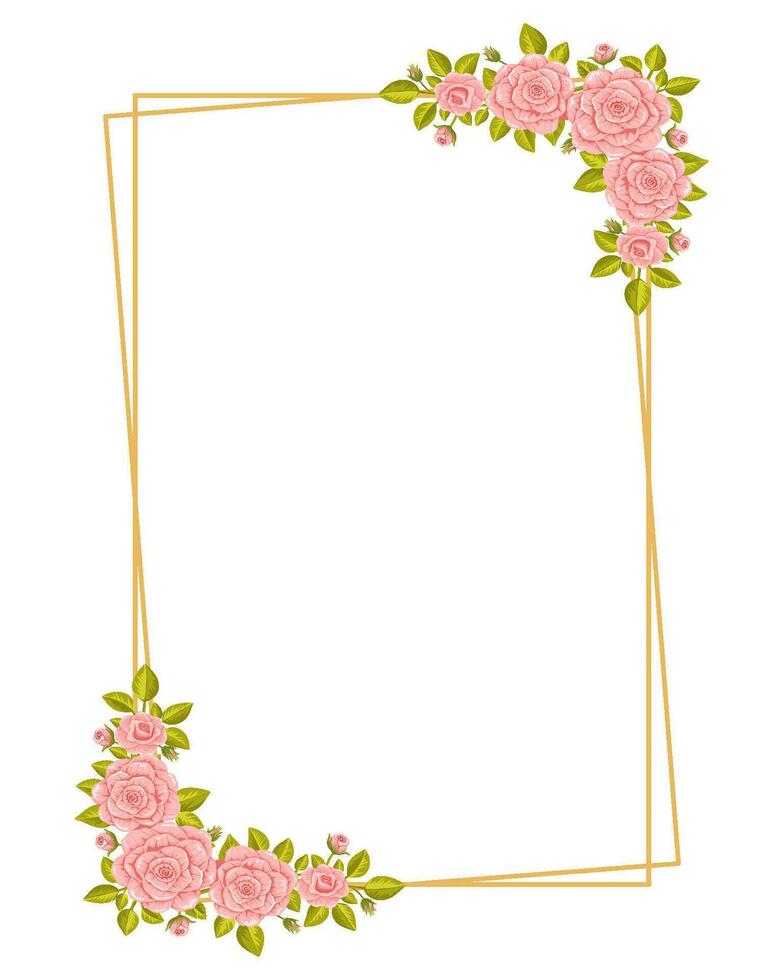 Frame with flowers vector