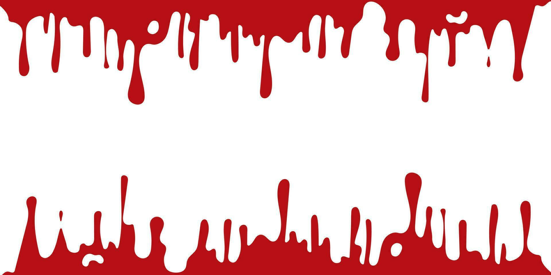 Bloody background. Dripping blood or red paint isolated on white background. Halloween background with copy space for your text. Vector. vector