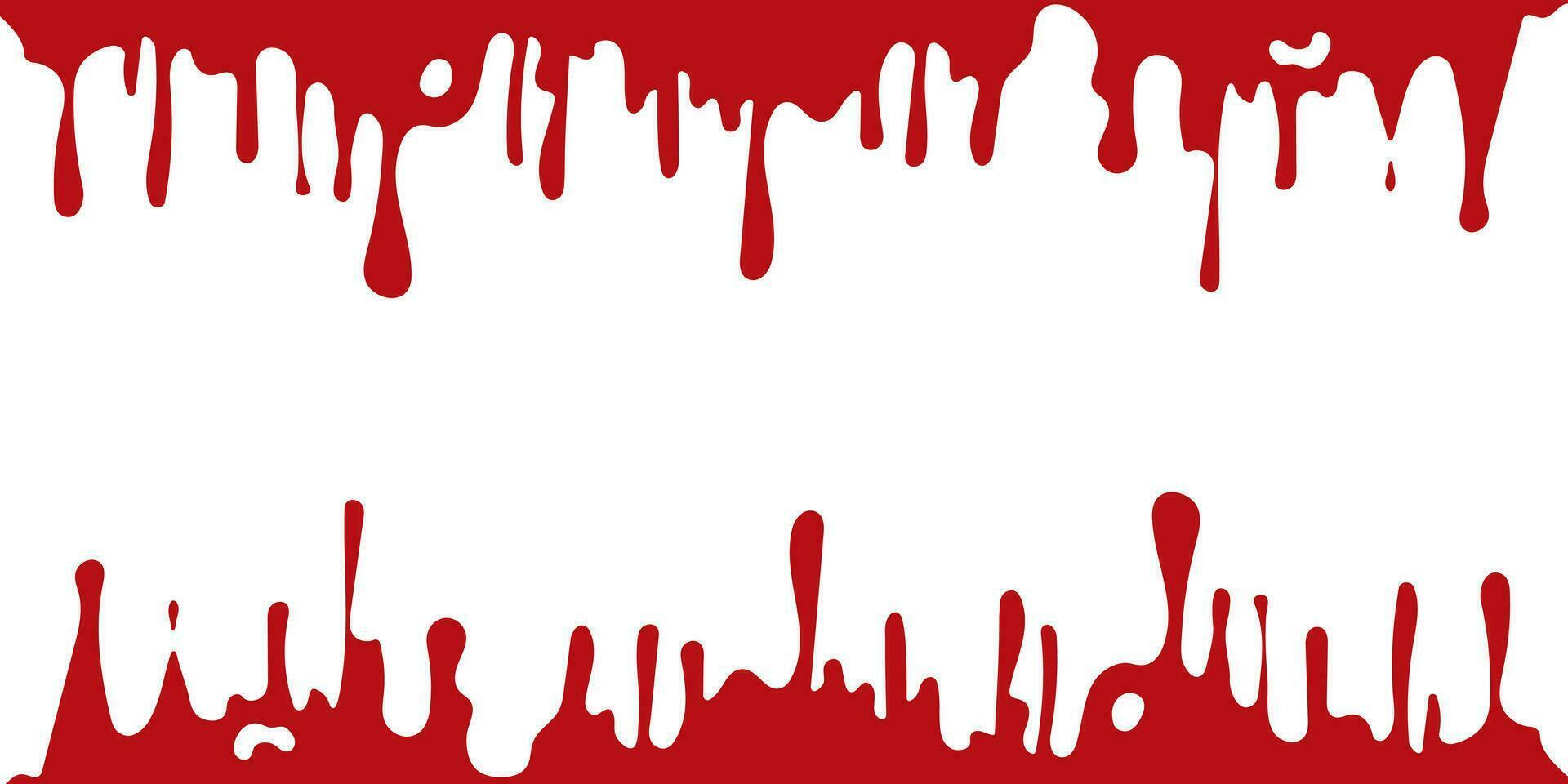 Bloody background. Dripping blood or red paint isolated on white background. Halloween background with copy space for your text. Vector. vector