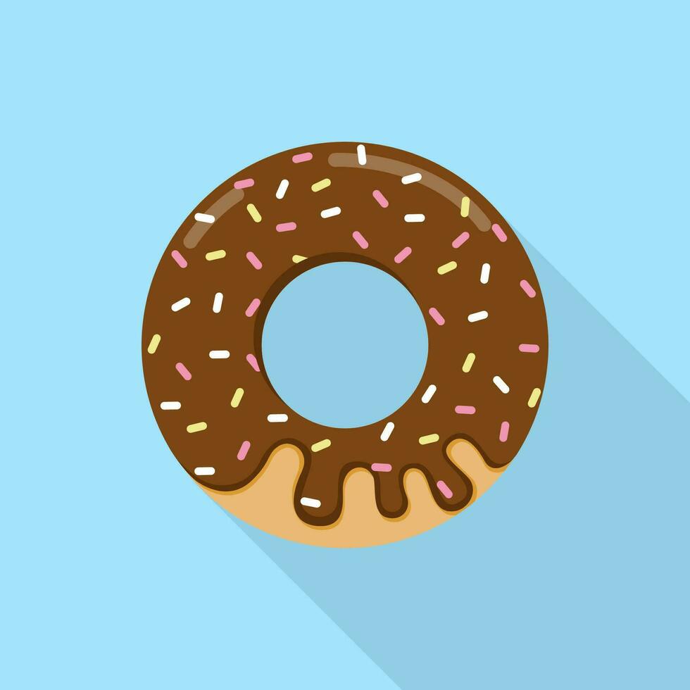 Chocolate donuts modern flat design vector