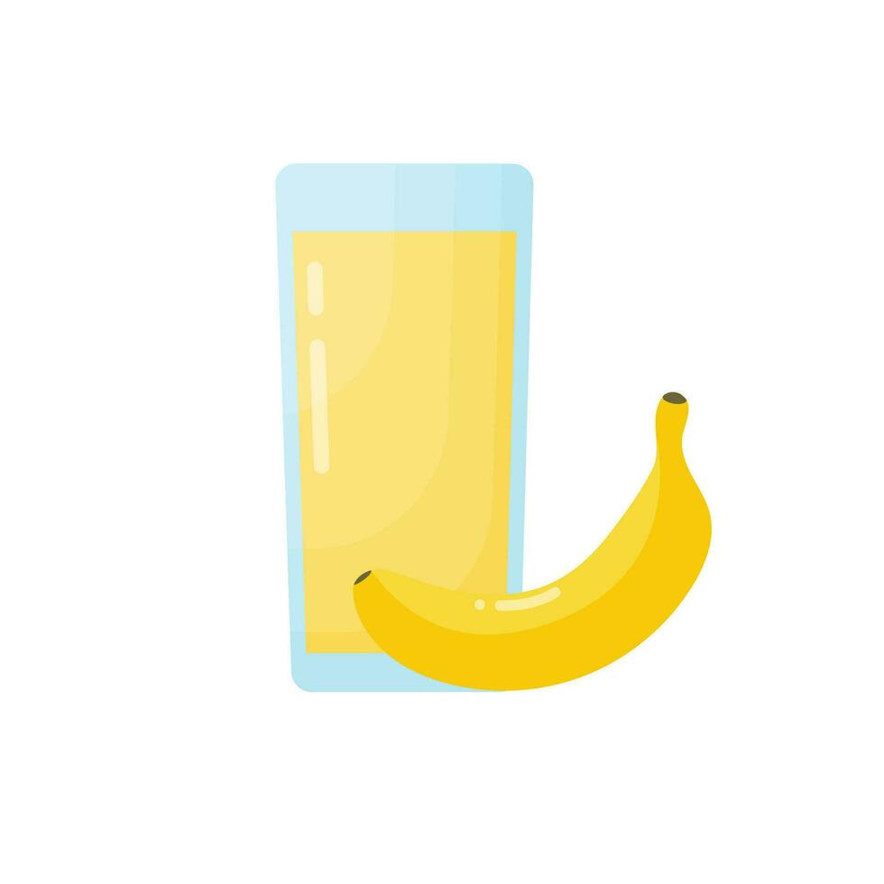 Banana juice vector flat design