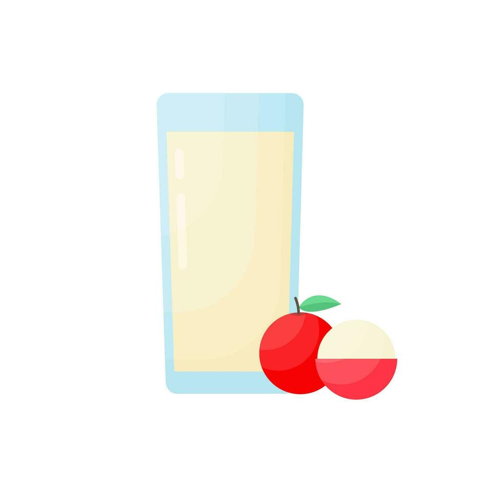 Lychee juice vector flat design