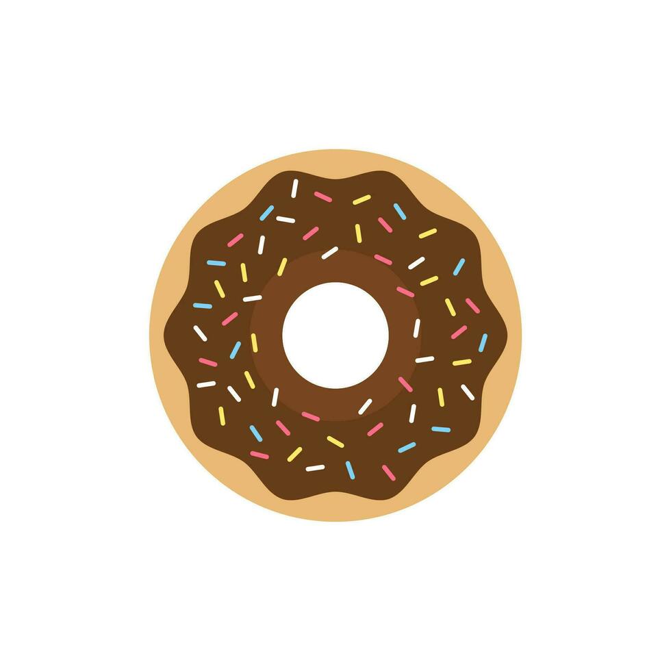 Chocolate donuts vector illustration art