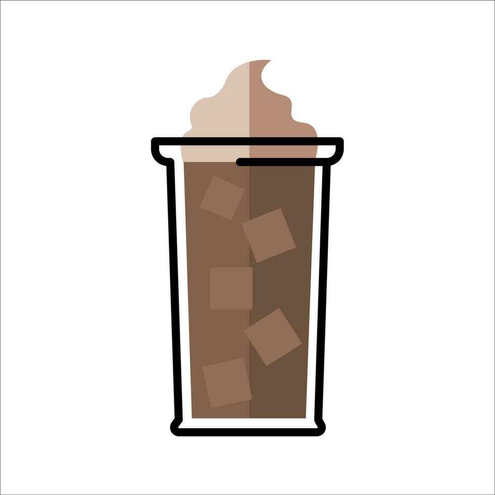 ice coffee flat vector des