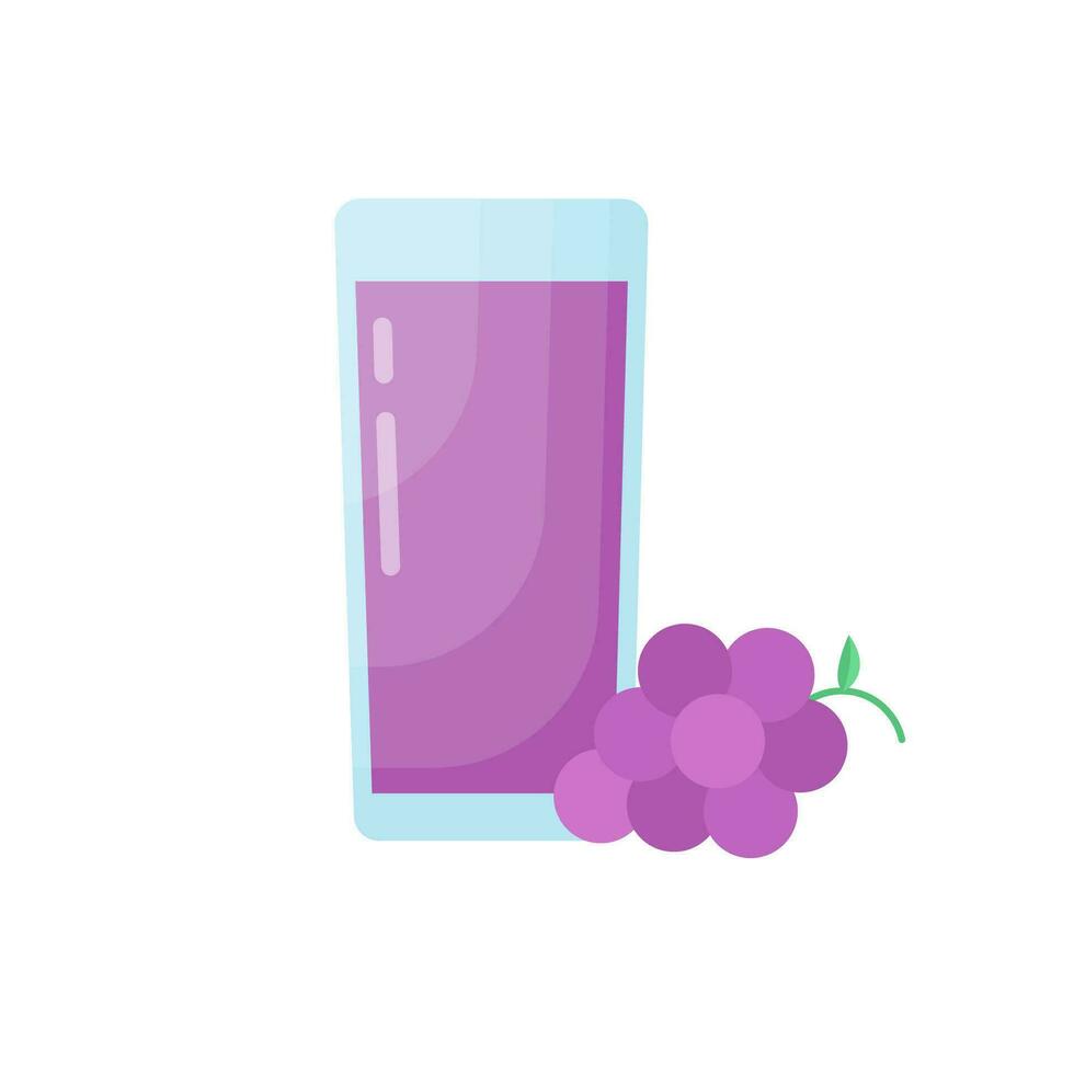 Grape juice vector flat design